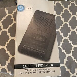 On Running Black Cassette Player with Microphone